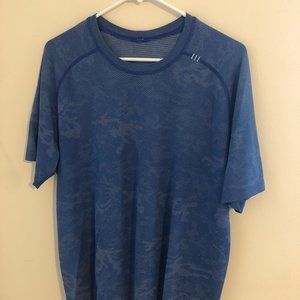 Lululemon Men's Metal Vent Tech Short Sleeve (Blue Camo)